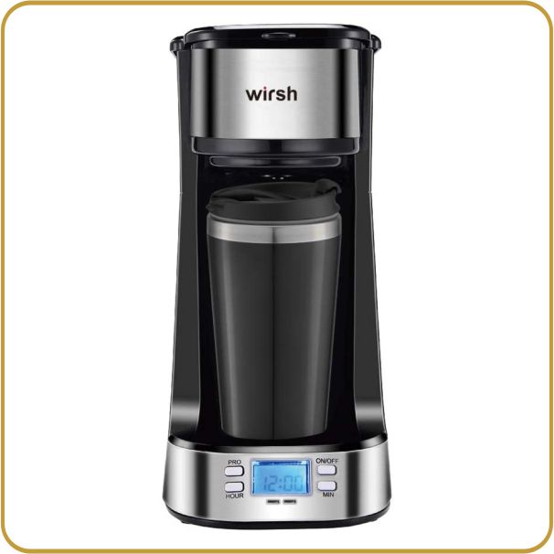 Coffee Maker with Programmable Timer and LCD