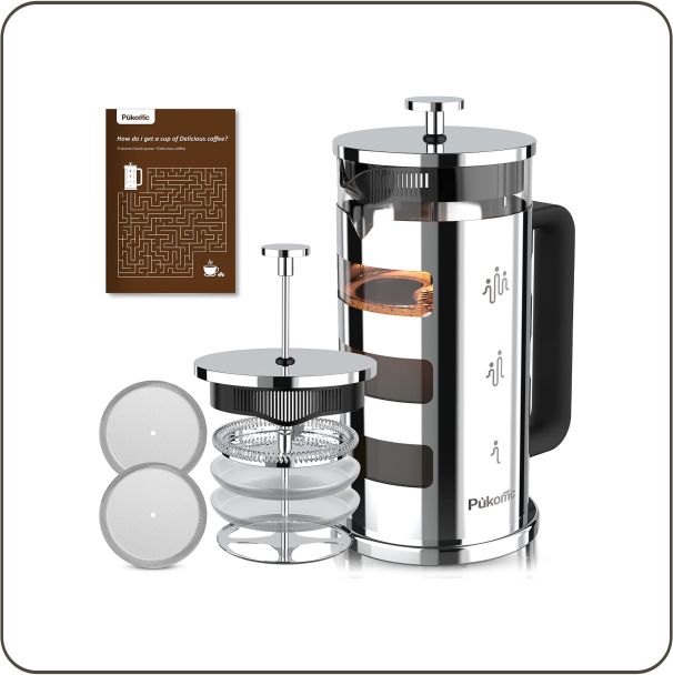 Pukomc French Press Coffee Tea Maker