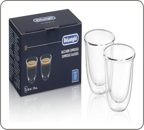 DeLonghi Double Walled Thermo Espresso Glasses