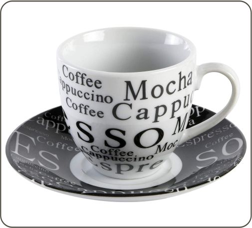 Mocha and Cappuchino Coffee Cups