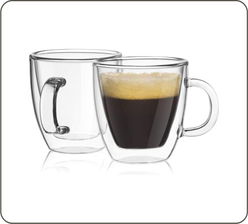 Double Wall Insulated Glass Mugs