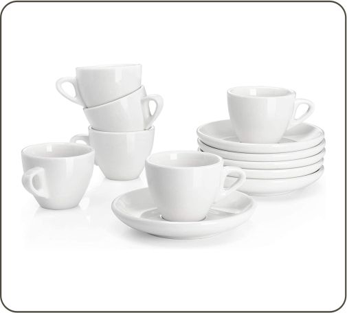 Espresso Cups with Saucers