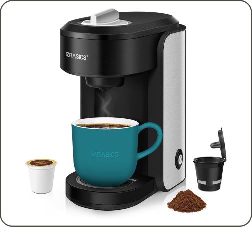 EZBASICS Single Serve Coffee Maker with No Pods