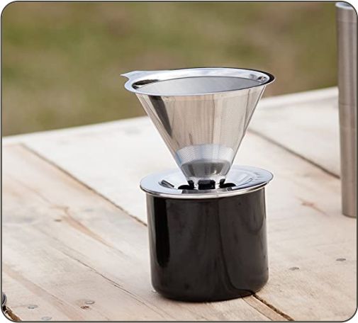 Hand Drip Brewer with Reusable Filter Dripper