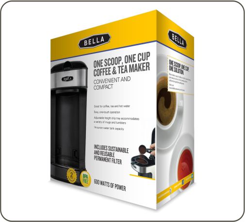 BELLA One Scoop One Cup Coffee Maker