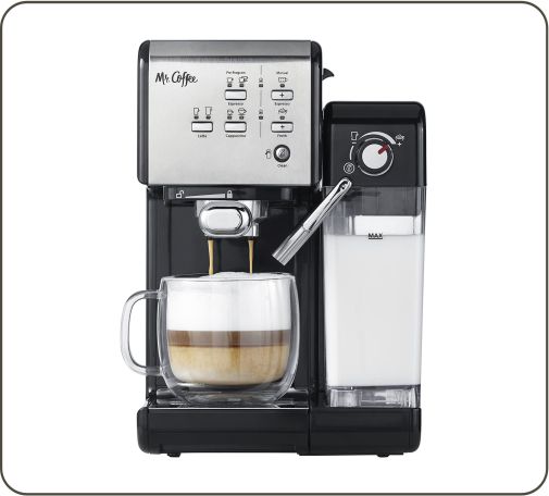 One Touch Espresso and Cappuccino Coffee Machine without Pods