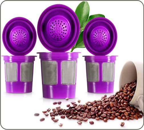 K&J Reusable Filter Cups Compatible with Keurig 1.0